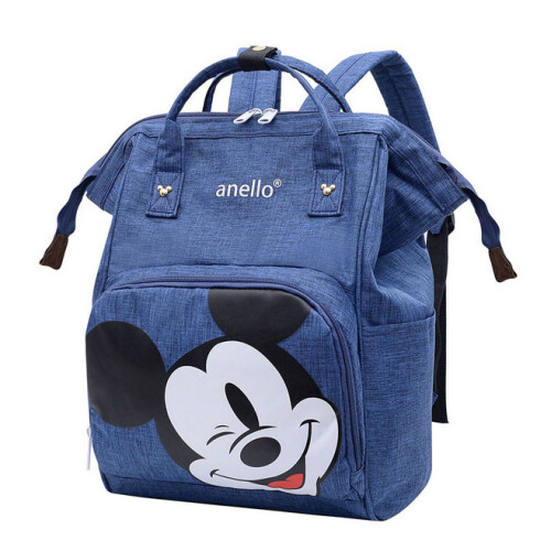 (Blue) Large Mickey Mummy Baby Diaper Nappy Backpack Travel