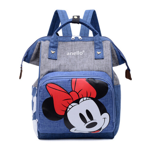 (Grey+Blue) Large Mummy Baby Diaper Nappy Minnie Backpack UK