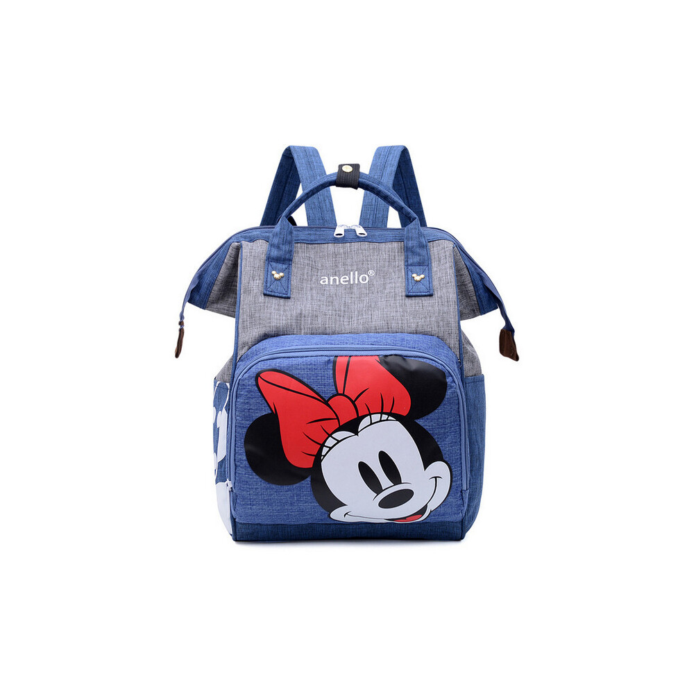 (Grey+Blue) Large Mummy Baby Diaper Nappy Minnie Backpack Uk Blue,Grey