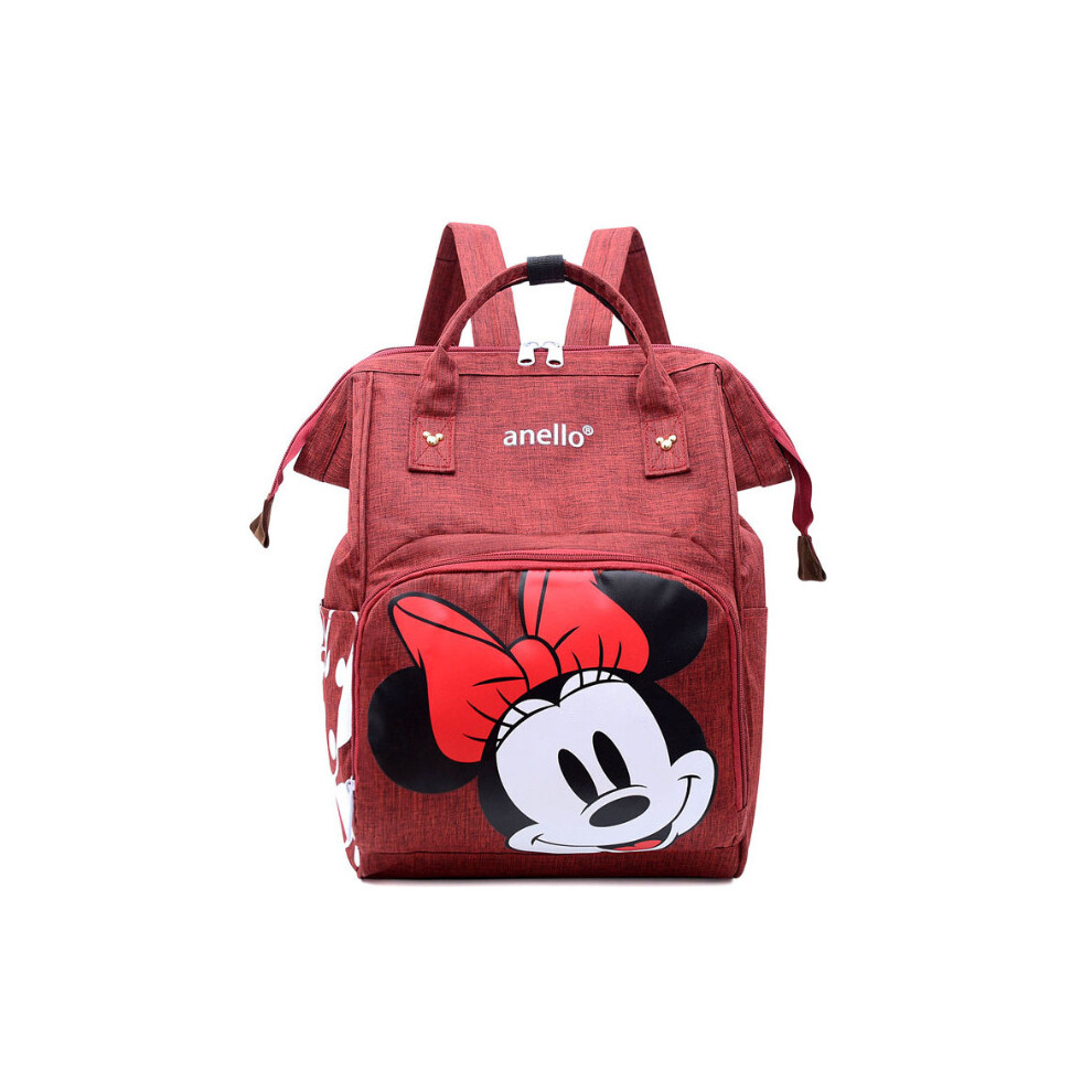 (Red) Large Mummy Baby Diaper Nappy Minnie Backpack Uk Red