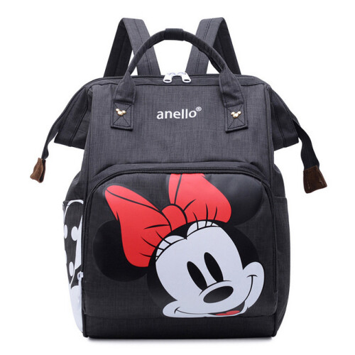 (Black) Large Mummy Baby Diaper Nappy Minnie Backpack UK