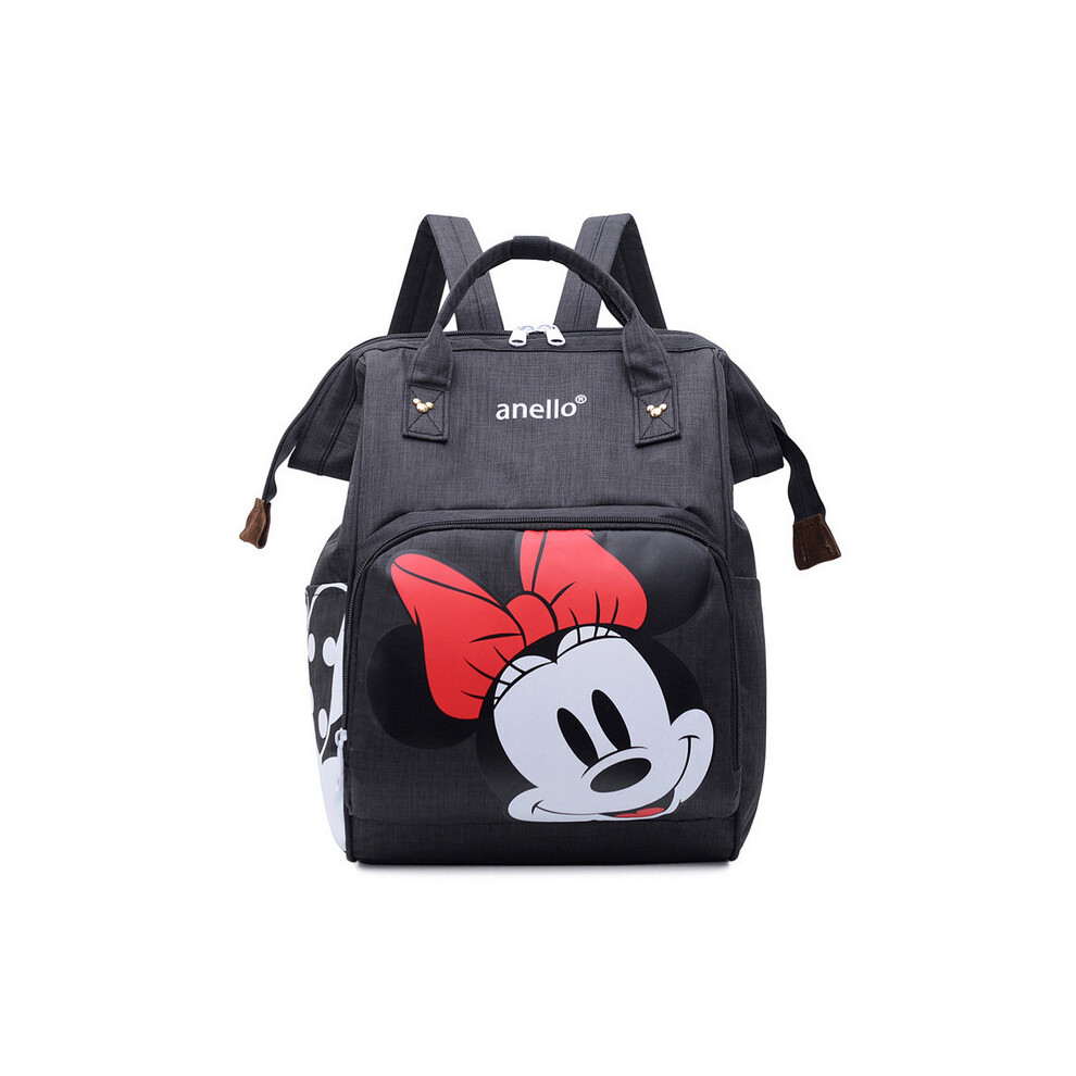 (Black) Large Mummy Baby Diaper Nappy Minnie Backpack Uk Black
