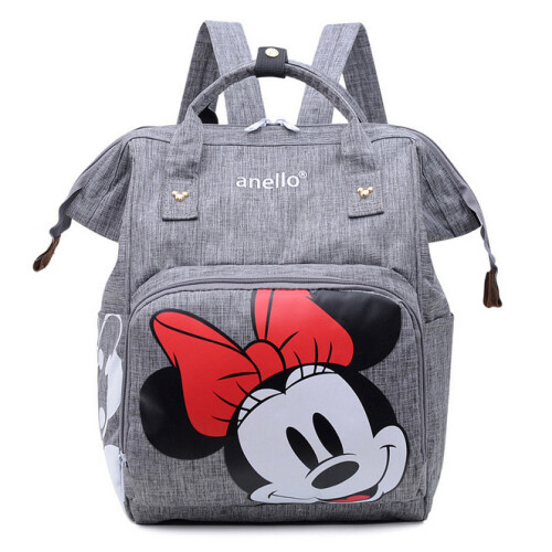 (Grey) Large Mummy Baby Diaper Nappy Minnie Backpack UK
