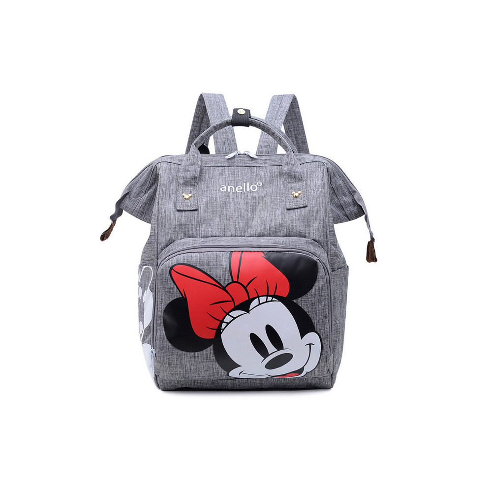 (Grey) Large Mummy Baby Diaper Nappy Minnie Backpack Uk Grey
