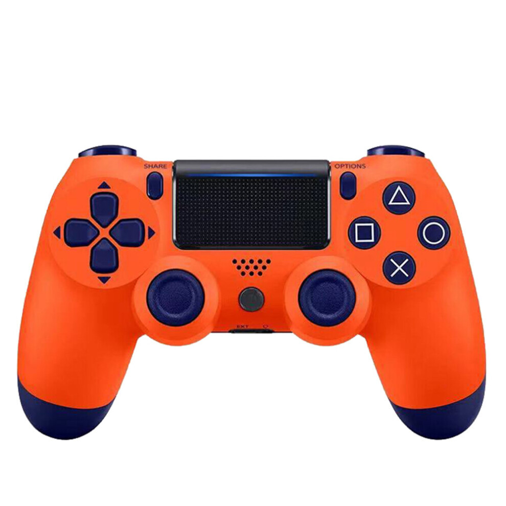 (Orange) Bluetooth Double Vibration Controller For Sony PS4 PS3 Gamepad Joystick