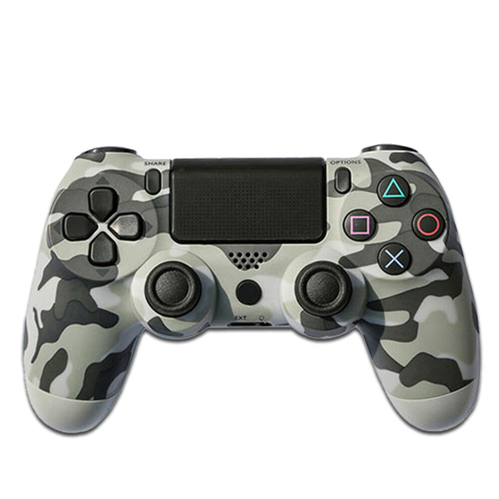 (Camouflage Grey) Bluetooth Double Vibration Controller For Sony PS4 PS3 Gamepad Joystick