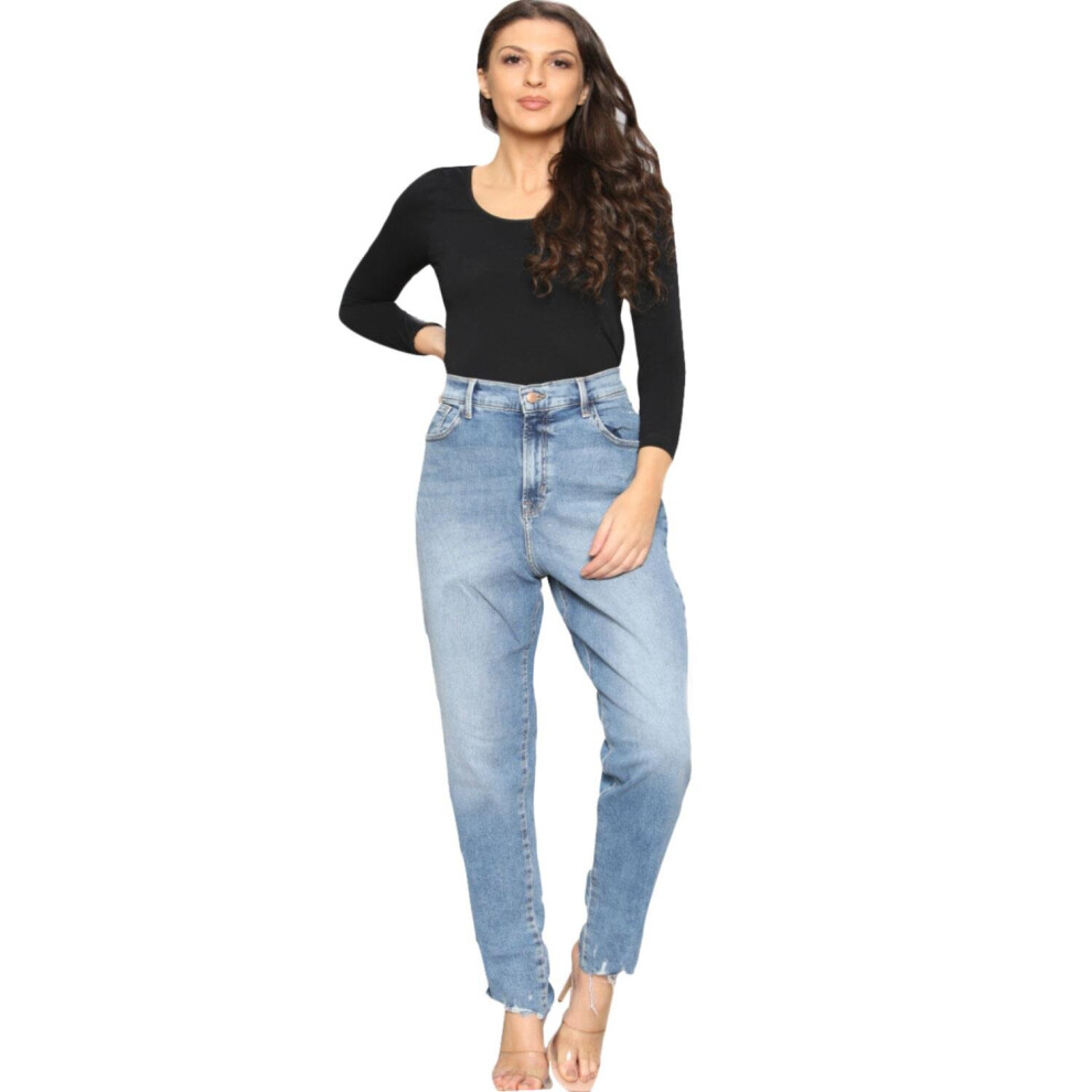 (Light Mid Wash - 0016A, 18) Womens Slim Fit Stretch Jeans Ladies Casual Pants