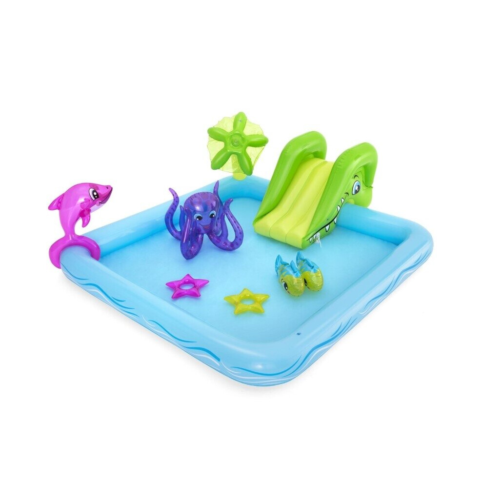 Bestway Play Centre Inflatable Swimming Pool With Slide Fantastic Aquarium