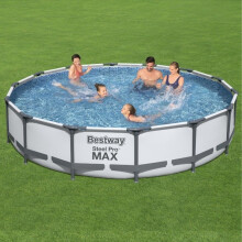Bestway 14ft x 33in Steel Pro MAX Frame Pool Inc Filter Pump