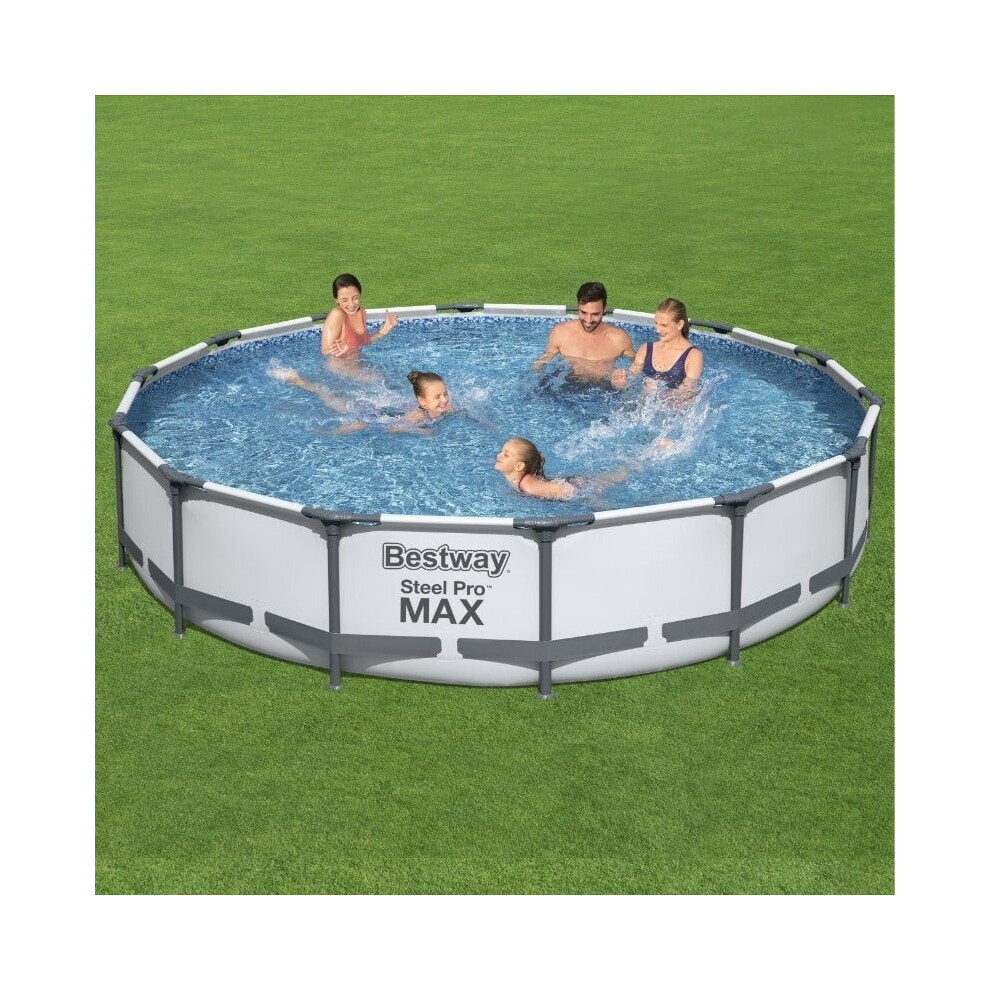 Bestway 14Ft X 33In Steel Pro Max Frame Pool Inc Filter Pump
