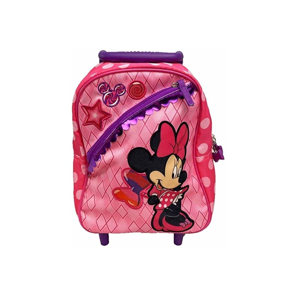 Minnie Mouse Trolley Bag Pink For Kids School / Travel