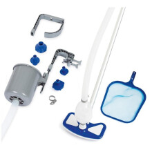 Bestway Flowclear Deluxe Pool Maintenance Kit 58237 - Skimmer, Vacuum & Net, 2.79m Pole, 7.5m Hose, 6 Adapters for Above-Ground Pools