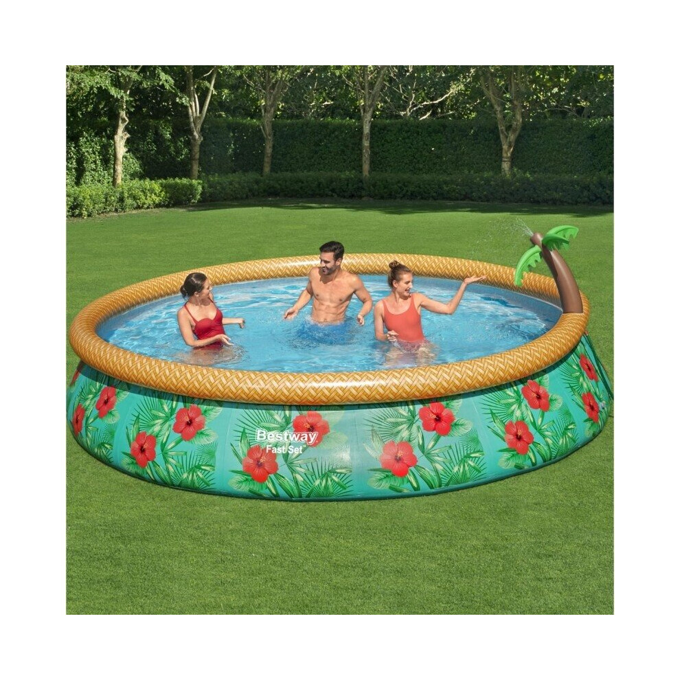 Bestway 15ft x 33in Paradise Palms Fast Set Pool Set