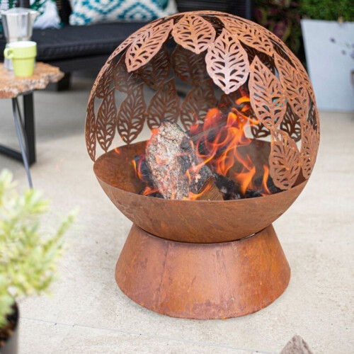 La Hacienda La Hacienda Leaves Fire Globe Fire Pit