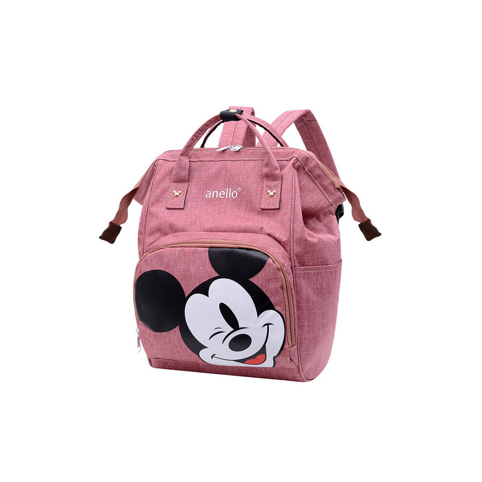 (Pink) Large Mickey Mummy Baby Diaper Nappy Backpack Travel Pink