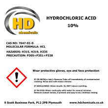 (1000ml - 1L) Hydrochloric Acid 10% Brick and Patio Cleaner