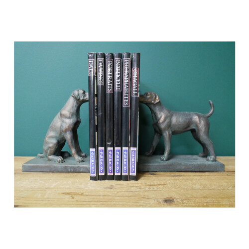 Pair of Labrador Dog Bookends | Resin | Bookworm Dog Lover Gifts