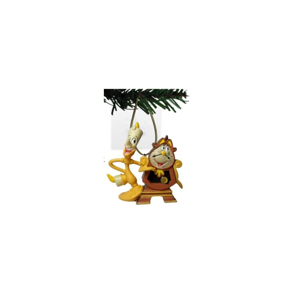 Disney Di Beauty And The Beast Cogsworth & Lumiere Holiday Christmas Ornament