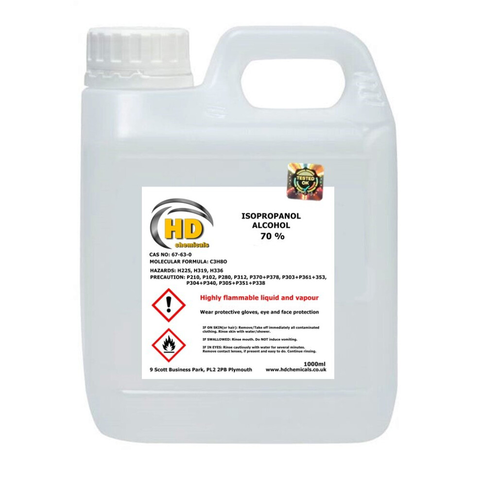 (1000ml - 1L) Isopropyl Rubbing Alcohol 70% First Aid Antiseptic