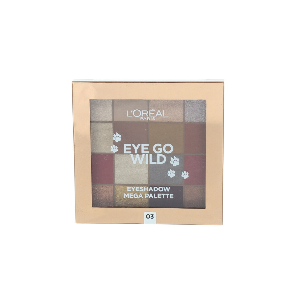 L'Oréal Warm Eyeshadow Palette Eye Go Wild Eye Shadow Mega Palette 03