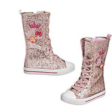 Princess Glitter Boots Trainers UK Size 12 EU 31 For Girls Kids NEW
