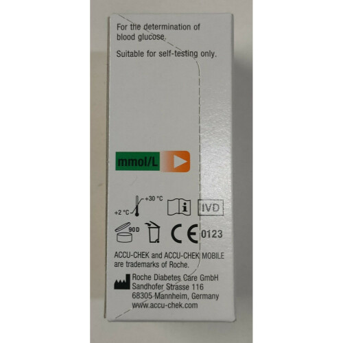 Accu Chek Mobile Blood Glucose Test Cassette  50 Tests 2