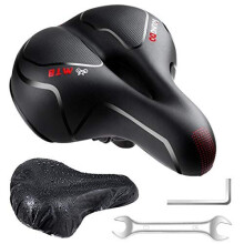 Bike Seat, Youngdo Bicycle Saddle Comfortable Soft Wide Road Bike Gel Saddles, Breathable Mountain Bike Seat, Suitable for MTB Mountain Bike, Fol