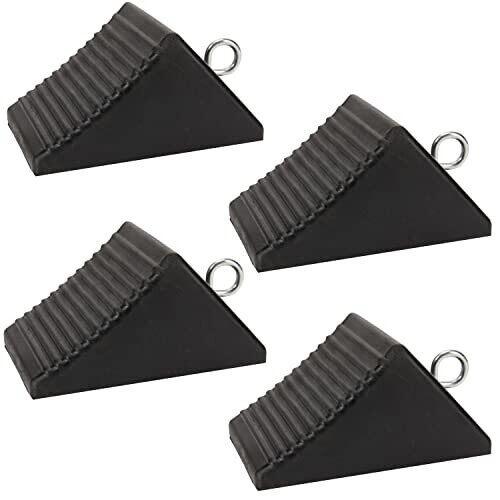 AFA Tooling Nylon Reinforced Set of [4pcs] Heavyweight Wheel Chock with Eyebolts