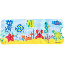 Scarlet Gem Ocean Scene Extra Long 100x40cm Non-Slip Bath and Shower Mat for Babies, Toddlers and Children