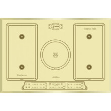 Kaiser Empire 77cm Ivory Induction Hob | 5 Burner Ceramic Glass