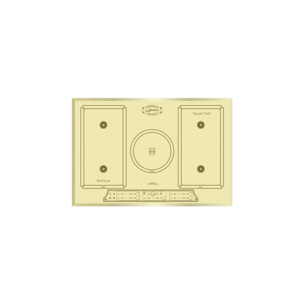 Kaiser Empire 77cm Ivory Induction Hob | 5 Burner Ceramic Glass