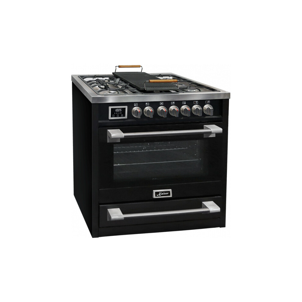 Kaiser Avantgarde Pro Duel Fuel 90cm Range Cooker - Black