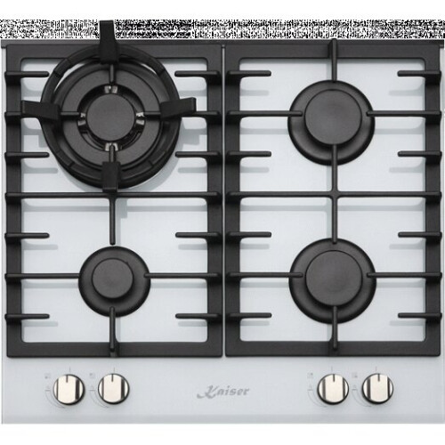 Kaiser Grand Chef Turbo 4 Burner Gas Hob - White