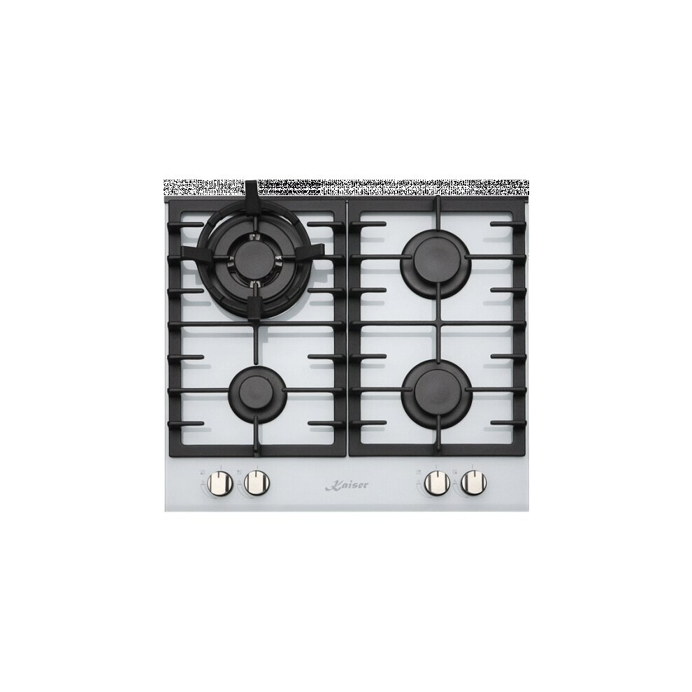 Kaiser Grand Chef Turbo 4 Burner Gas Hob - White