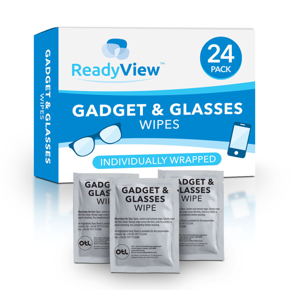 24pk Optical Lens Wipes Pack | Large Lens Wipes for Spectacles