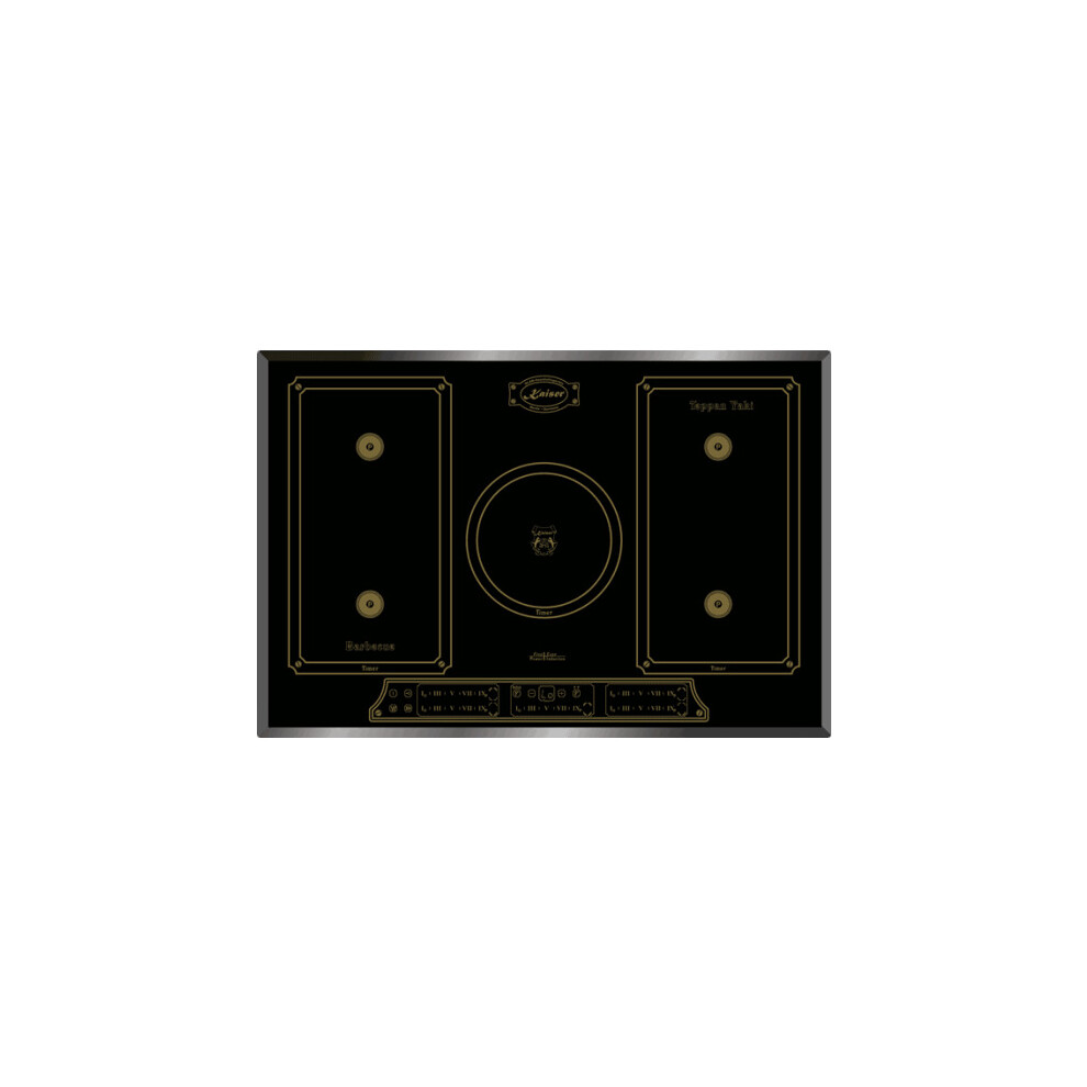 Kaiser Empire 77Cm Induction Hob | 5 Burner Ceramic Glass Black