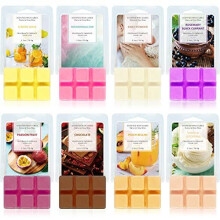 SCENTORINI 8x70.9 g Natural Soy Wax Melts for Wax Warmer - Scented Cubes in 8 Cozy Flavors