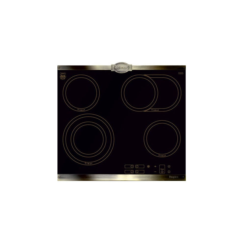 Kaiser Empire 58cm Ceramic Hob | 4 Burner Black Glass Cooktop