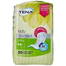 TENA Discreet Mini Incontinence Pads, 20 each