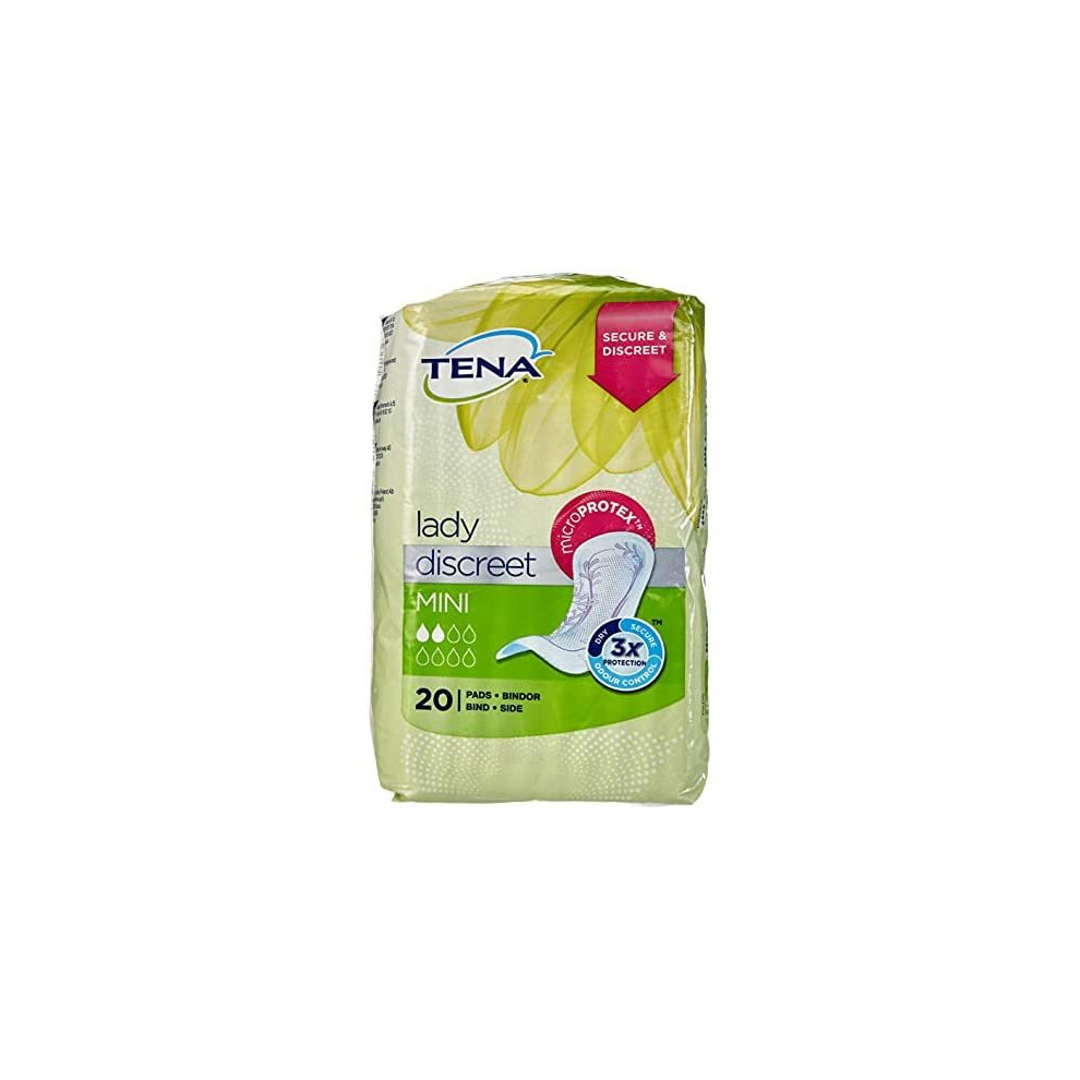 Tena Discreet Mini Incontinence Pads, 20 Each
