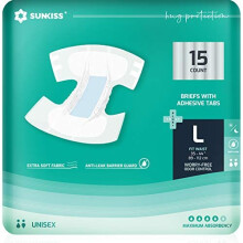 SUNKISS TrustPlus Adult Diapers with Maximum Absorbency, Disposable Incontinence Briefs with Tabs for Men and Women, Maximum Overnight Absorbenc