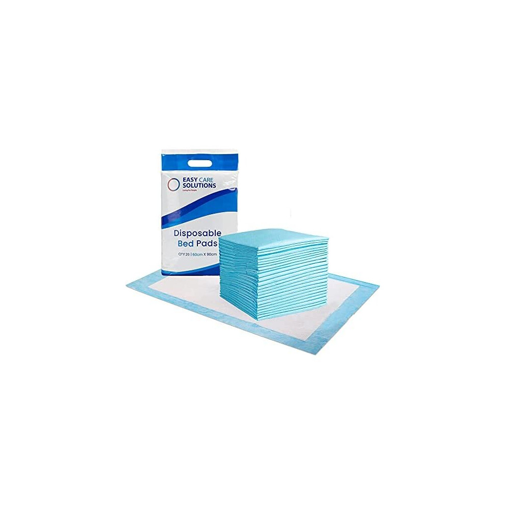 Easy Care Solutions | Disposable Incontinence Bed Pads | 60 x 90 cm Pack of 20