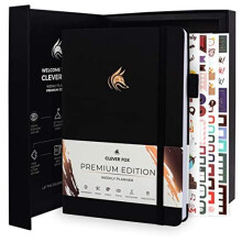 Clever Fox Planner Premium Edition - Μη χρονολογημένο Πολυτελές Εβδομαδιαίο & Μηνιαίο Ημερολόγιο