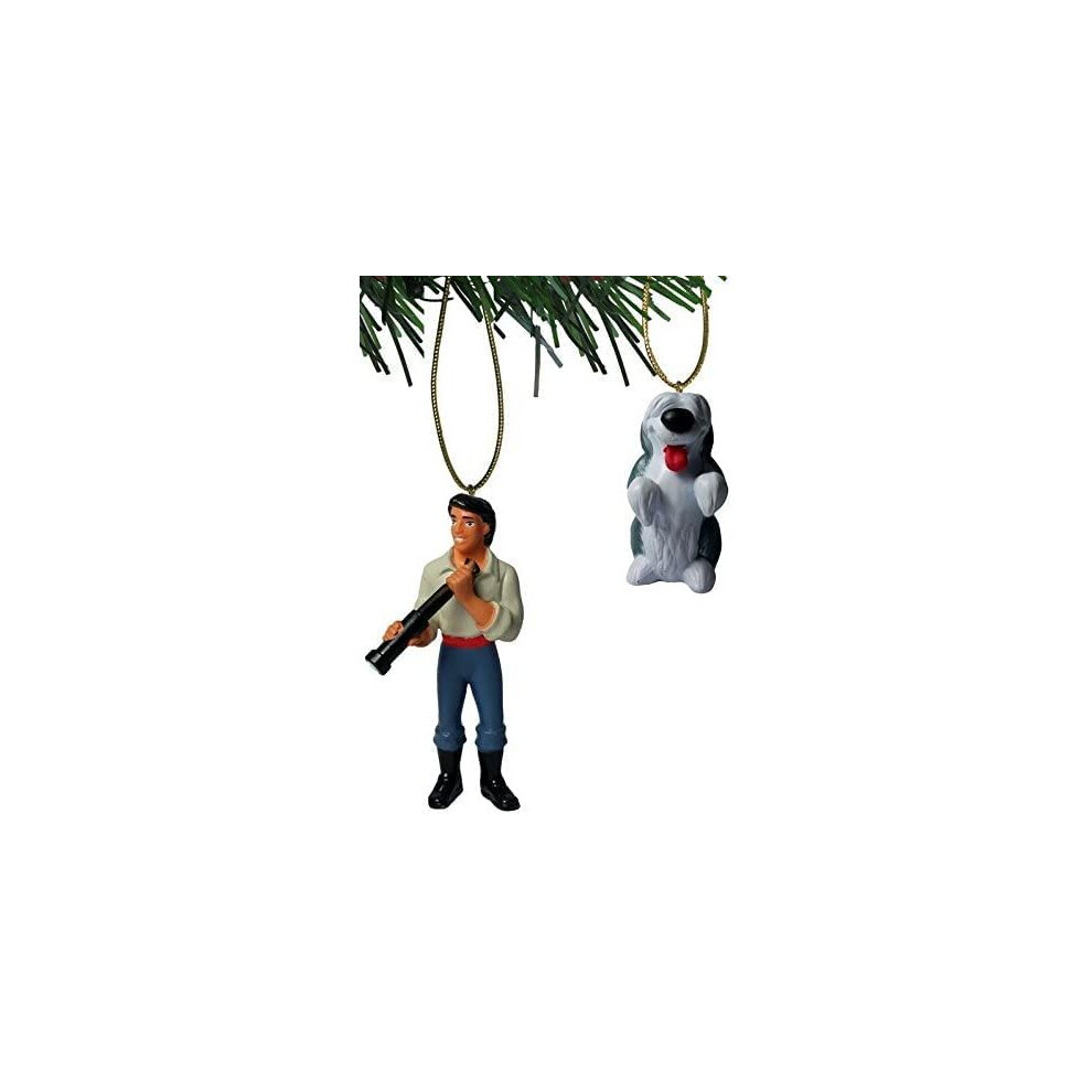 Disney Little Mermaid Prince Eric & Max 2Pc Ornament Set