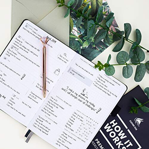 Clever Fox Planner Premium Edition - Μη χρονολογημένο Πολυτελές Εβδομαδιαίο & Μηνιαίο Ημερολόγιο 2