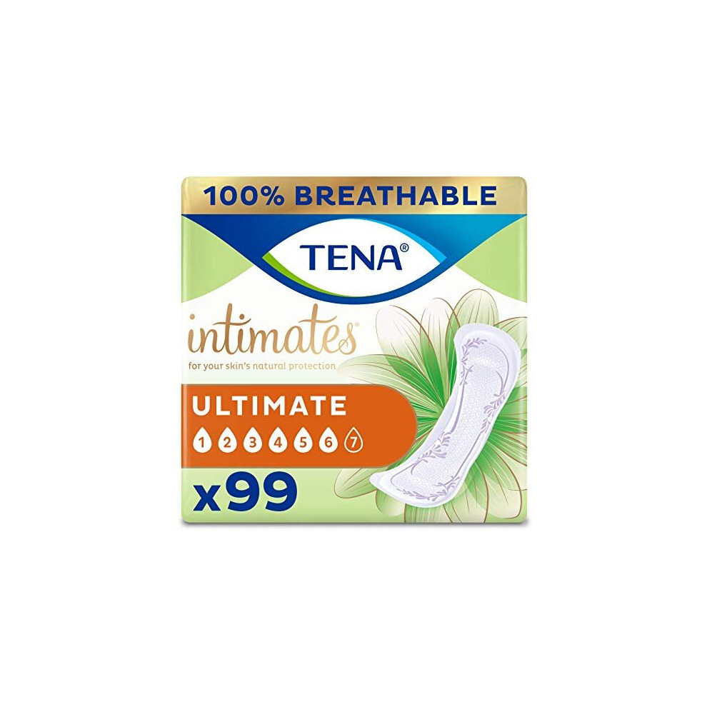 TENA Intimates Ultimate Absorbency Incontinence/Bladder Control Pad, Regular Length, 99 Count (Packaging May Vary)