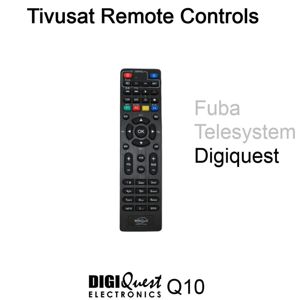 (Digiquest, Q10 Hd) Genuine Original Tivusat Remote Control For Fuba Telesystem Digiquest 3713804112738