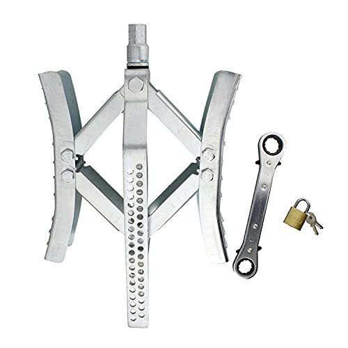 Dumble RV Tire Chock Trailer Wheel Lock RV Wheel Stabilizer, Metal