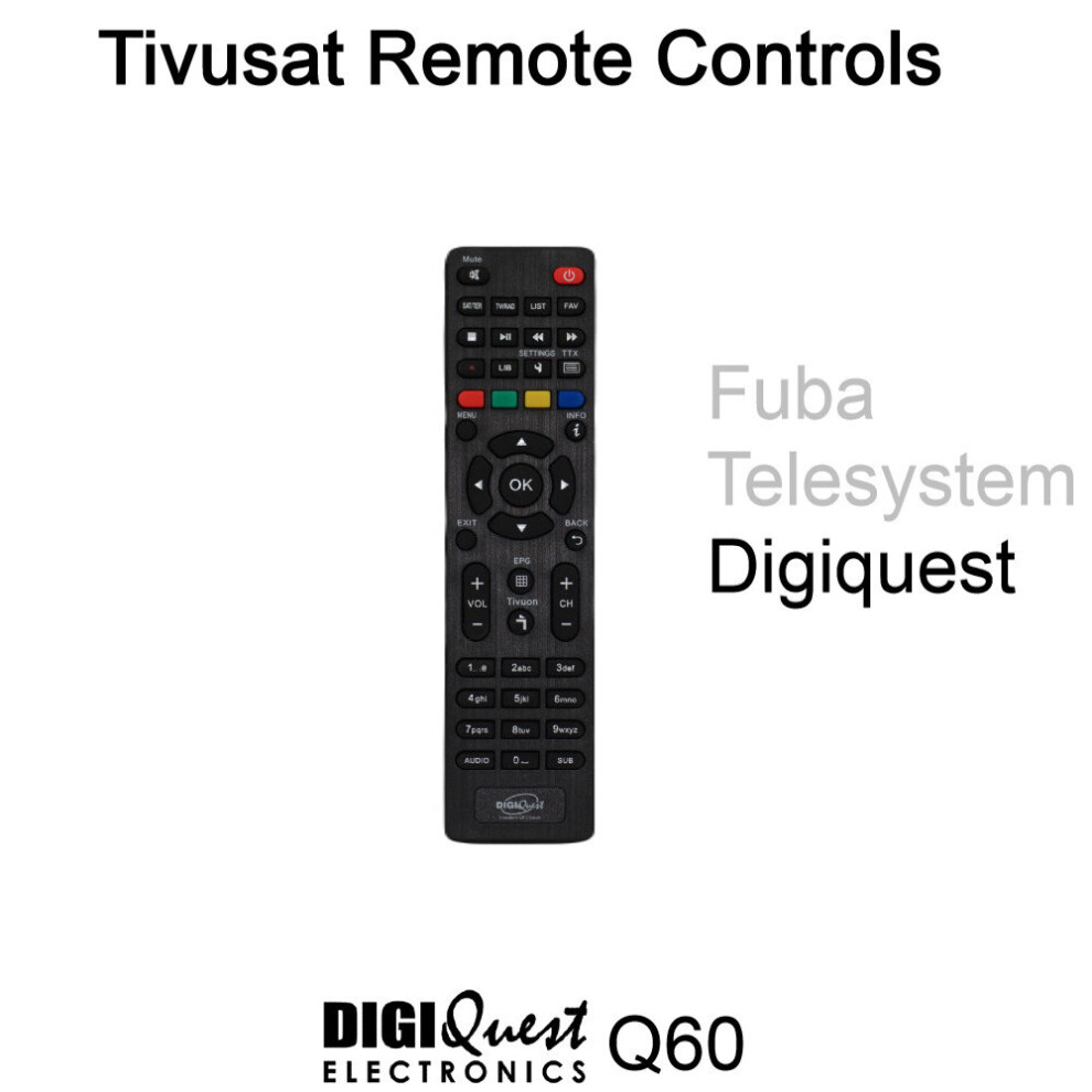 (Digiquest, Q60 Hd) Genuine Original Tivusat Remote Control For Fuba Telesystem Digiquest 3713804112769