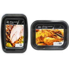 BS 2 x Non Stick Oven Baking Roasting Roaster Tin Tray Pan